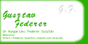 gusztav federer business card