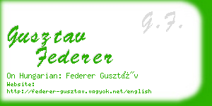 gusztav federer business card